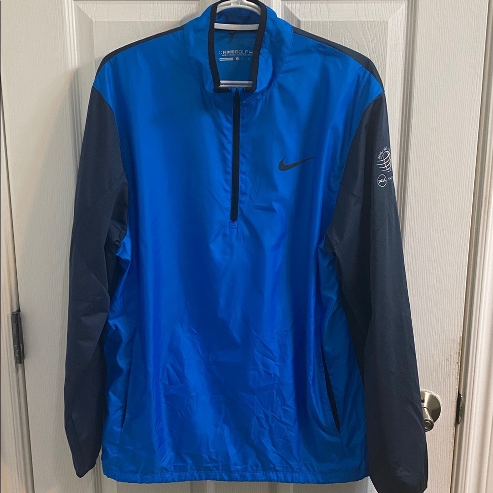 Nike Golf Quarter zip Blue Windbreaker Jacket Lightweight Men’s Size Medium
